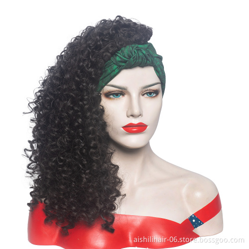 Aishili factory wholesale wig grip headband Afro curly hair headband wigs for black women